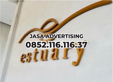 huruf timbul dari plat galvanis